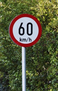 60km road sign