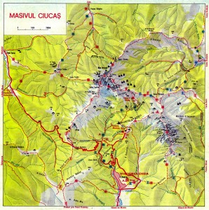 Harta Traseelor Montane In Masivul Ciucas www.montaniarzi.ro