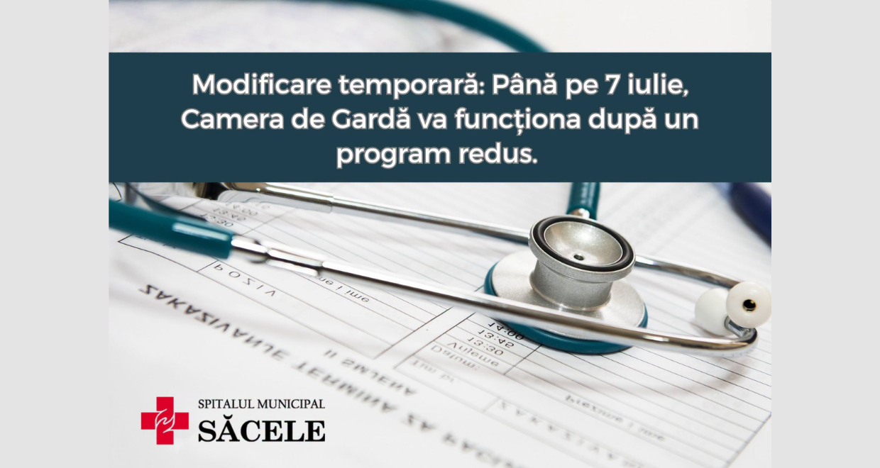 Spitalul Săcele: Urgențe cu program redus în weekend